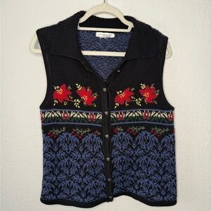 Vintage Christopher and Banks Knit Button-Up Sweater Vest